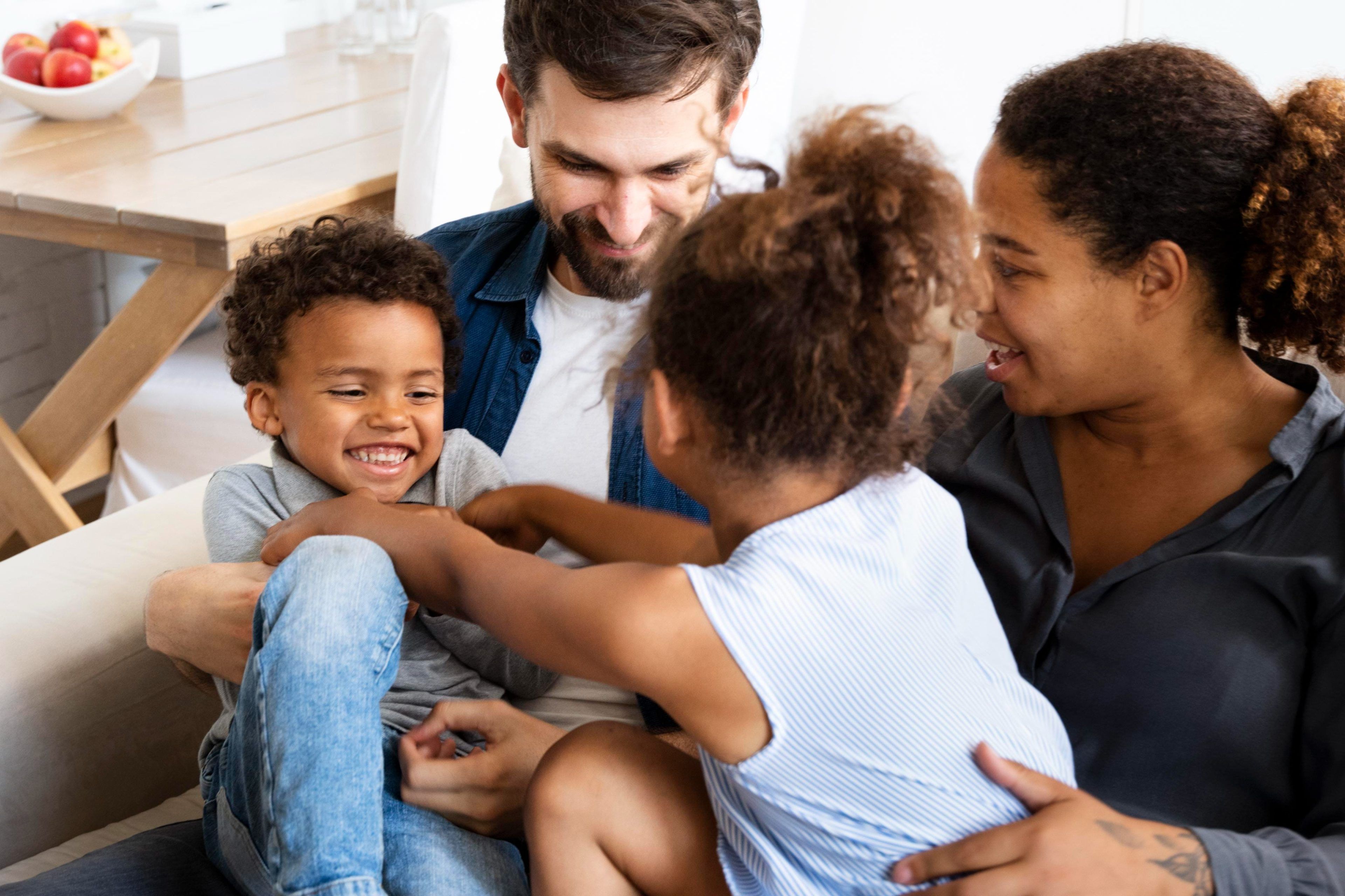 Family playing together