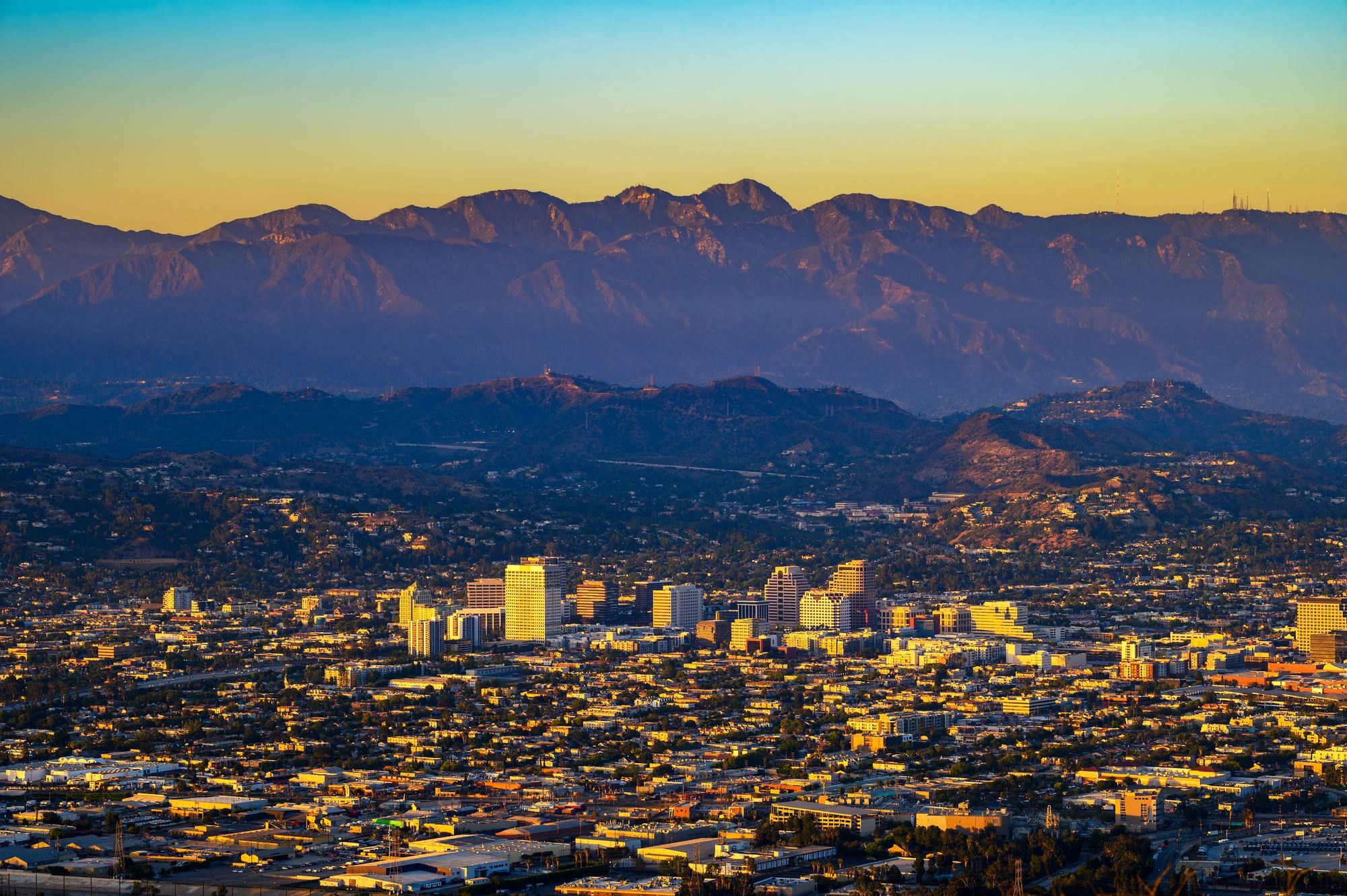 Arial view of San Bernardino Valley